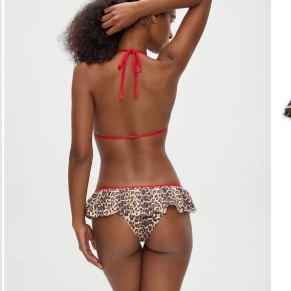 New! Frankie's Bikinis Ghaia Leopard Print swim Skirt Bikini Bottom 1010 - Picture 8 of 11